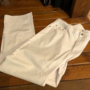 DIANE GILMAN WHITE DENIM JEANS